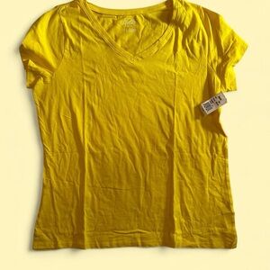 AVeto Women's Bright Yellow Short Sleeve Tee plus size 3x